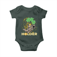 St Patricks Day Bitcoin Astronaut Baby Onesie Lucky Shamrock Leprechaun BTC Crypto Holder