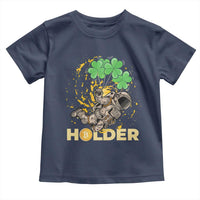 St Patricks Day Bitcoin Astronaut Toddler T Shirt Lucky Shamrock Leprechaun BTC Crypto Holder