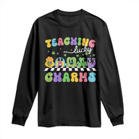 St Patricks Day Lucky Teacher Long Sleeve Shirt Teaching Lucky Charm Teachers
