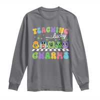 St Patricks Day Lucky Teacher Long Sleeve Shirt Teaching Lucky Charm Teachers