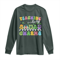 St Patricks Day Lucky Teacher Long Sleeve Shirt Teaching Lucky Charm Teachers