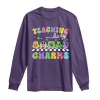 St Patricks Day Lucky Teacher Long Sleeve Shirt Teaching Lucky Charm Teachers