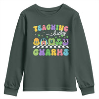 St Patricks Day Lucky Teacher Youth Sweatshirt Teaching Lucky Charm Teachers