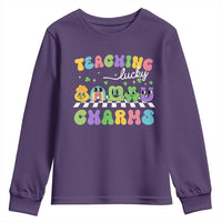 St Patricks Day Lucky Teacher Youth Sweatshirt Teaching Lucky Charm Teachers