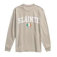 St Patricks Day Long Sleeve Shirt Retro Slainte Shamrock Lucky Irish Day Gift