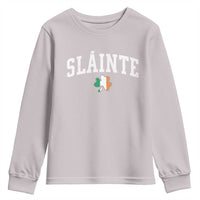 St Patricks Day Youth Sweatshirt Retro Slainte Shamrock Lucky Irish Day Gift