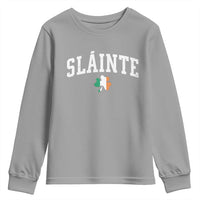 St Patricks Day Youth Sweatshirt Retro Slainte Shamrock Lucky Irish Day Gift