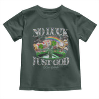 Vintage Christian Toddler T Shirt Retro No Luck Just God Funny St Patricks Day