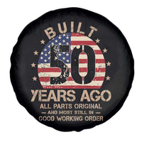 Funny 50th Birthday Spare Tire Cover Vintage US Flag Built 50 Years Ago Parts Original