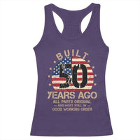 Funny 50th Birthday Racerback Tank Top Vintage US Flag Built 50 Years Ago Parts Original