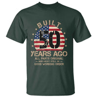 Funny 50th Birthday T Shirt Vintage US Flag Built 50 Years Ago Parts Original