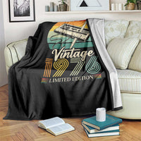 Vintage 1976 Throw Blanket 50th Birthday Turning 50 Year Old Gifts