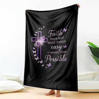 Christian Jesus Throw Blanket Vintage Bible Verse Printed Faith Blessed Inspirational Girl