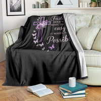 Christian Jesus Throw Blanket Vintage Bible Verse Printed Faith Blessed Inspirational Girl