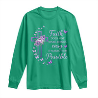 Christian Jesus Long Sleeve Shirt Vintage Bible Verse Printed Faith Blessed Inspirational Girl