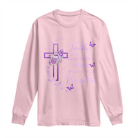Christian Jesus Long Sleeve Shirt Vintage Bible Verse Printed Faith Blessed Inspirational Girl