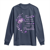 Christian Jesus Long Sleeve Shirt Vintage Bible Verse Printed Faith Blessed Inspirational Girl