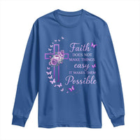 Christian Jesus Long Sleeve Shirt Vintage Bible Verse Printed Faith Blessed Inspirational Girl