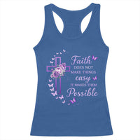 Christian Jesus Racerback Tank Top Vintage Bible Verse Printed Faith Blessed Inspirational Girl