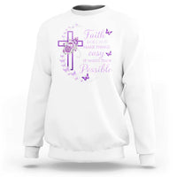Christian Jesus Sweatshirt Vintage Bible Verse Printed Faith Blessed Inspirational Girl