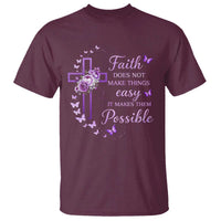 Christian Jesus T Shirt Vintage Bible Verse Printed Faith Blessed Inspirational Girl