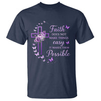 Christian Jesus T Shirt Vintage Bible Verse Printed Faith Blessed Inspirational Girl
