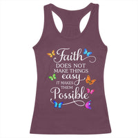 Christian Jesus Racerback Tank Top Butterfly Art Bible Verse Printed Faith Blessed Inspirational Girl
