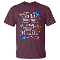 Christian Jesus T Shirt Butterfly Art Bible Verse Printed Faith Blessed Inspirational Girl