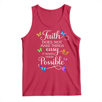 Christian Jesus Tank Top Butterfly Art Bible Verse Printed Faith Blessed Inspirational Girl