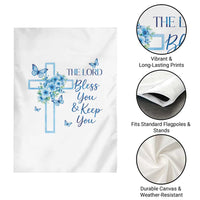 Christian Jesus Garden Flag The Lord Bless You Encouraging Bible Verse Butterfly Art