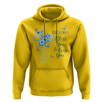 Christian Jesus Hoodie The Lord Bless You Encouraging Bible Verse Butterfly Art