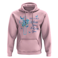 Christian Jesus Hoodie The Lord Bless You Encouraging Bible Verse Butterfly Art