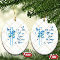 Christian Jesus Ceramic Ornament The Lord Bless You Encouraging Bible Verse Butterfly Art