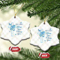 Christian Jesus Ceramic Ornament The Lord Bless You Encouraging Bible Verse Butterfly Art