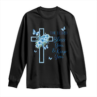 Christian Jesus Long Sleeve Shirt The Lord Bless You Encouraging Bible Verse Butterfly Art