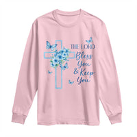 Christian Jesus Long Sleeve Shirt The Lord Bless You Encouraging Bible Verse Butterfly Art