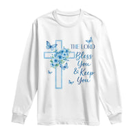 Christian Jesus Long Sleeve Shirt The Lord Bless You Encouraging Bible Verse Butterfly Art