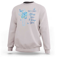 Christian Jesus Sweatshirt The Lord Bless You Encouraging Bible Verse Butterfly Art