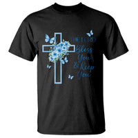 Christian Jesus T Shirt The Lord Bless You Encouraging Bible Verse Butterfly Art