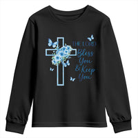 Christian Jesus Youth Sweatshirt The Lord Bless You Encouraging Bible Verse Butterfly Art