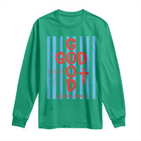 Christian Jesus Lovers Long Sleeve Shirt Striped Preppy God Is Good All The Time