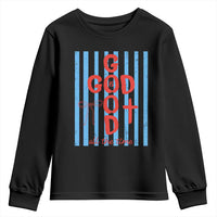 Christian Jesus Lovers Youth Sweatshirt Striped Preppy God Is Good All The Time