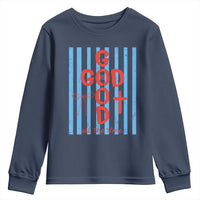 Christian Jesus Lovers Youth Sweatshirt Striped Preppy God Is Good All The Time