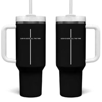 God Is Good All The Time Tumbler With Handle Jesus Cross Christian Minimal Religious Faith