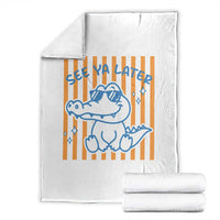See You Later Alligator Throw Blanket Funny Last Day End of Year Teacher Summer Gift