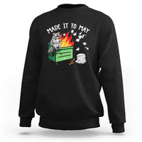 Last Day of School Sweatshirt Funny Raccoon Dumpster Fire Made It To May Teacher