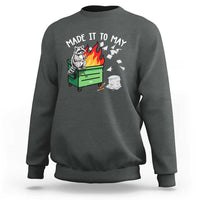Last Day of School Sweatshirt Funny Raccoon Dumpster Fire Made It To May Teacher