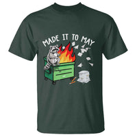 Last Day of School T Shirt Funny Raccoon Dumpster Fire Made It To May Teacher