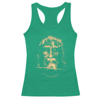 Shroud Of Turin Jesus Racerback Tank Top Jesus Christ Face Religious Catholic Christian Faith