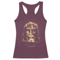 Shroud Of Turin Jesus Racerback Tank Top Jesus Christ Face Religious Catholic Christian Faith